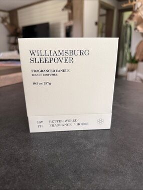 Better World Fragance Candle — Williamsburg Sleepover BRAND NEW IN BOX!